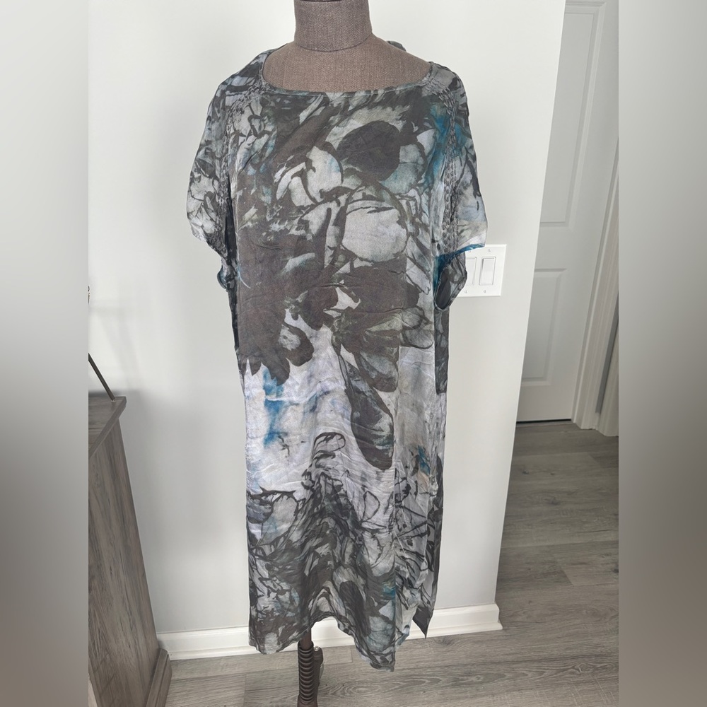 Johnny Was Biya Silk Dress Medium